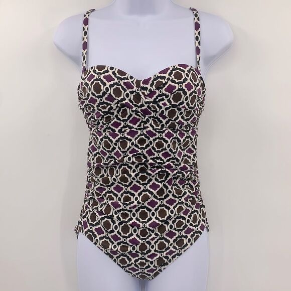 Lands End Underwire 1pc Swimsuit Sz 6 - Picture 1 of 8